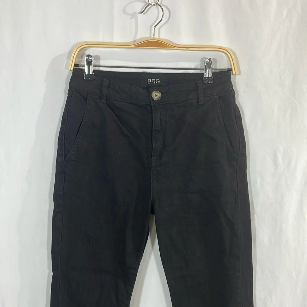 Bdg blck denim raw hem pants